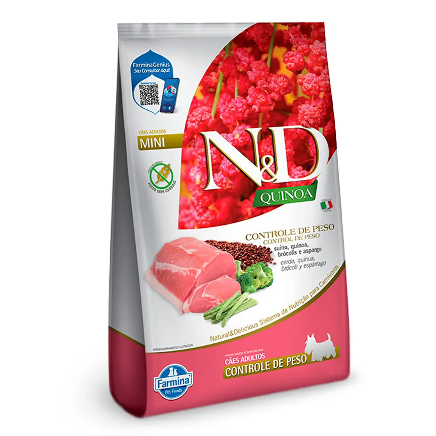 Racao N-amp-D Quinoa Controle de Peso Caes Adultos RMP 7kg